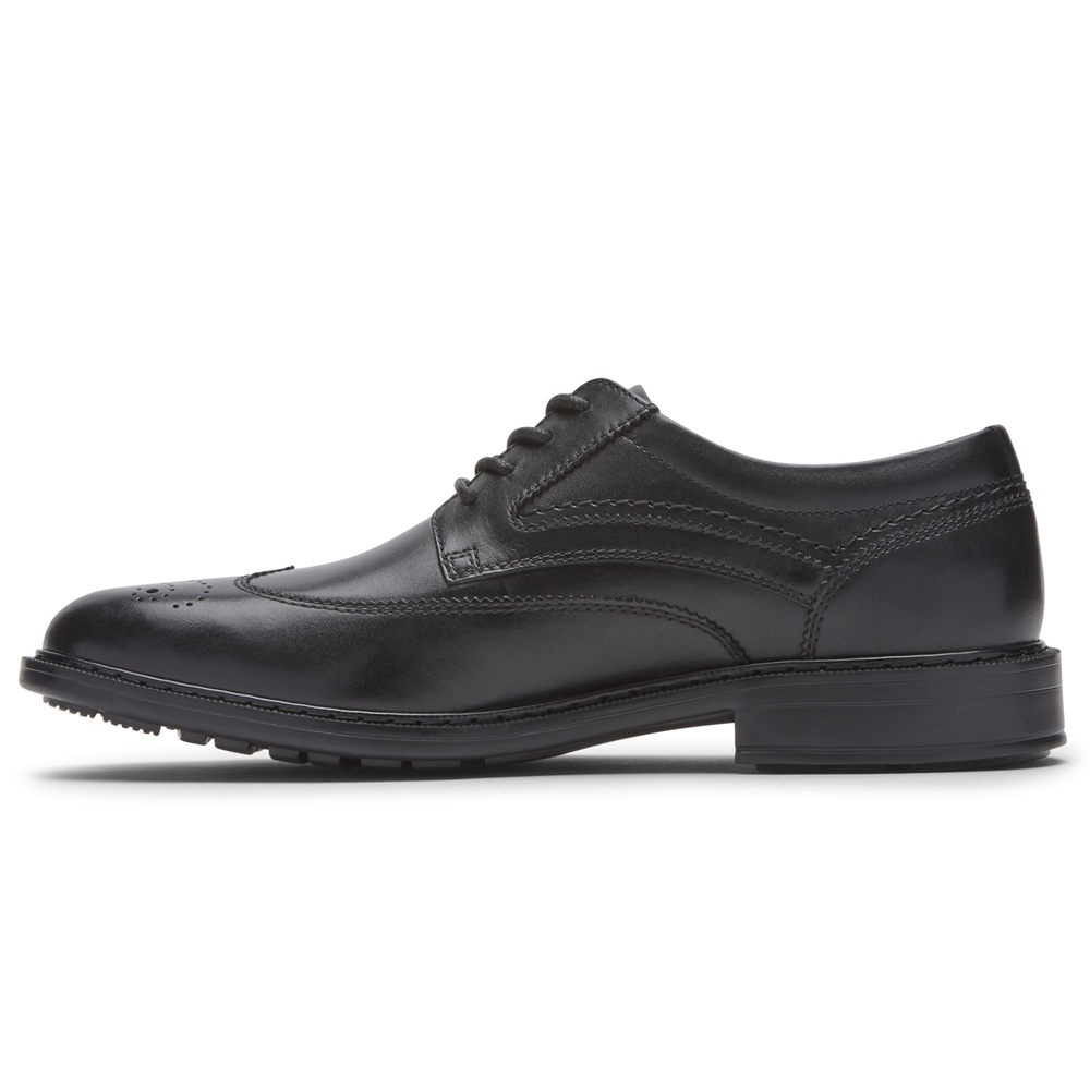 Rockport Mens Lace Up Black - Tanner Wingtip - UK 786-HKSTJP